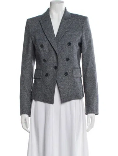 Pre-owned Veronica Beard Wool Printed Blazer In Blue