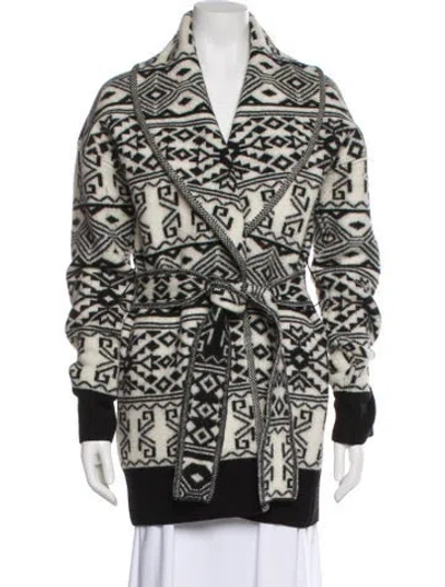 Pre-owned Veronica Beard Wool Printed Peacoat In Multi