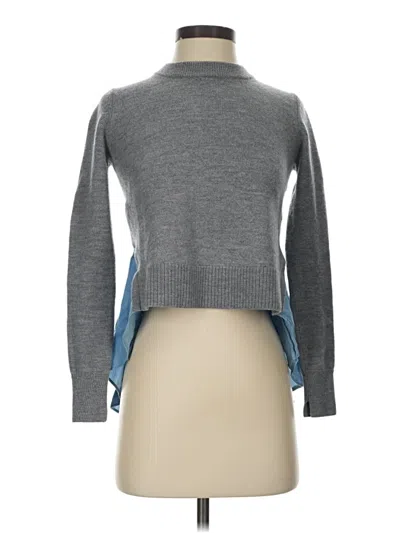 Pre-owned Veronica Beard Wool Pullover Sweater In Gray