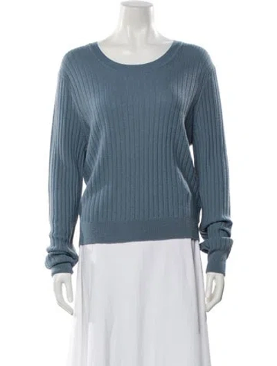 Pre-owned Veronica Beard Wool Scoop Neck Sweater W/ Tags In Blue