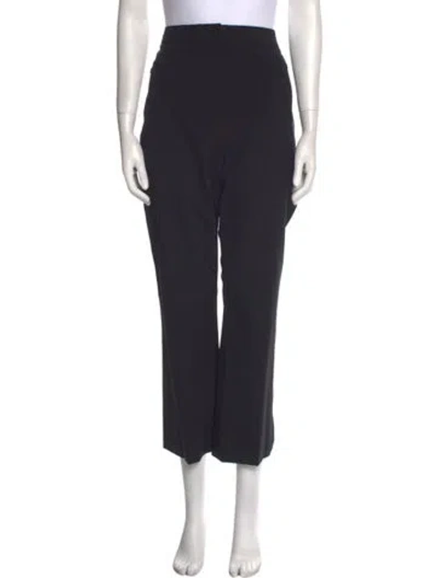 Pre-owned Veronica Beard Wool Straight Leg Pants In Black