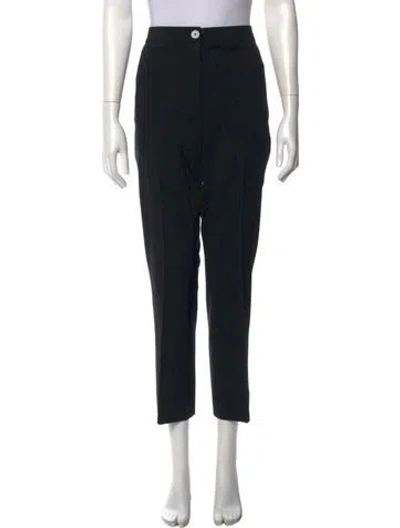 Pre-owned Veronica Beard Wool Straight Leg Pants In Black