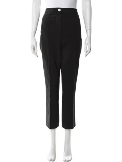 Pre-owned Veronica Beard Wool Straight Leg Pants In Black
