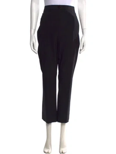 Pre-owned Veronica Beard Wool Straight Leg Pants In Black