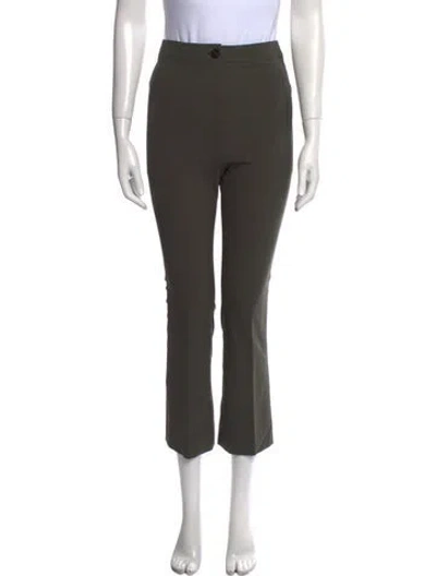 Pre-owned Veronica Beard Wool Straight Leg Pants In Green