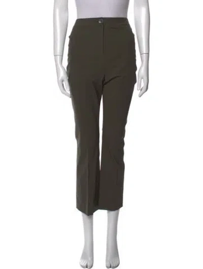 Pre-owned Veronica Beard Wool Straight Leg Pants In Green