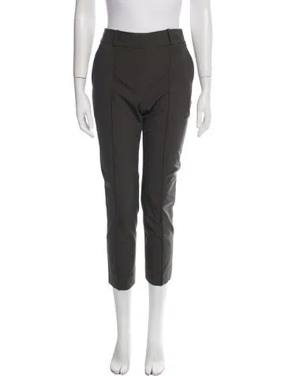 Pre-owned Veronica Beard Wool Straight Leg Pants In Green