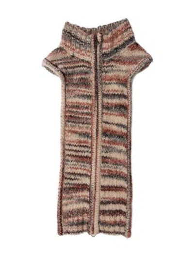 Pre-owned Veronica Beard Wool Striped Dickey In Gray