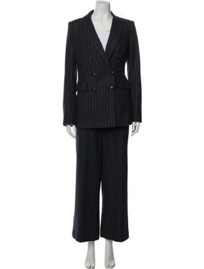 Pre-owned Veronica Beard Wool Striped Pantsuit In Blue