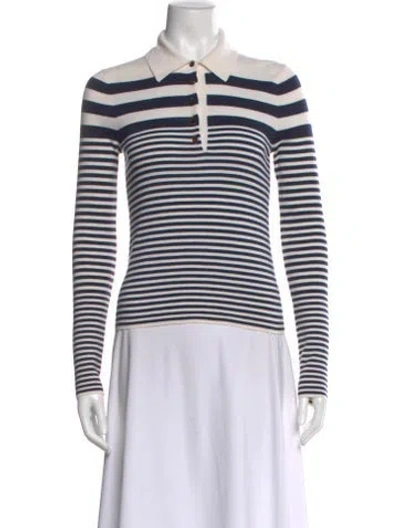 Pre-owned Veronica Beard Wool Striped Polo In Multi