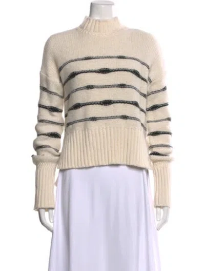 Pre-owned Veronica Beard Wool Striped Sweater In Blue/neutrals