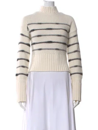 Pre-owned Veronica Beard Wool Striped Sweater In Multi
