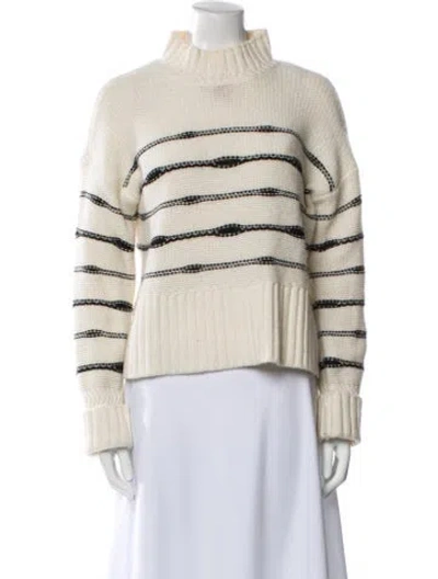 Pre-owned Veronica Beard Wool Striped Sweater In Neutral