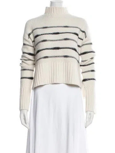 Pre-owned Veronica Beard Wool Striped Sweater In Neutral