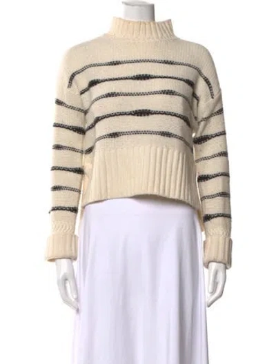 Pre-owned Veronica Beard Wool Striped Sweater In Neutrals