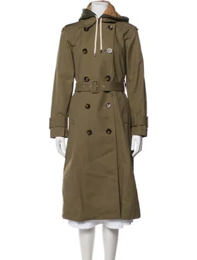 Pre-owned Veronica Beard Wool Trench Coat In Green