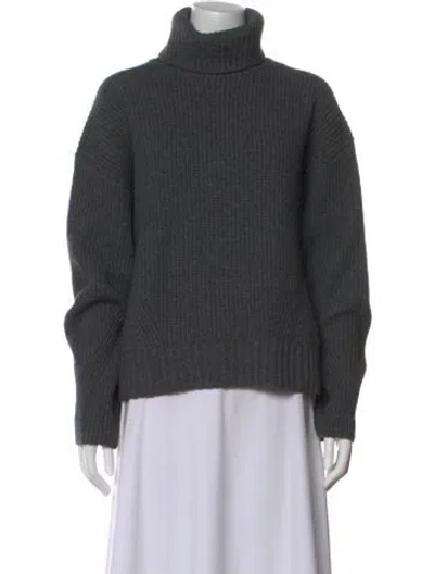 Pre-owned Veronica Beard Wool Turtleneck Sweater In Gray