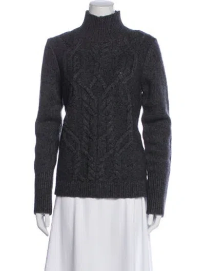 Pre-owned Veronica Beard Wool Turtleneck Sweater In Gray
