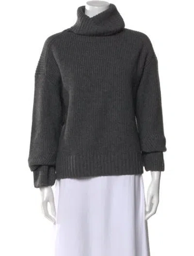 Pre-owned Veronica Beard Wool Turtleneck Sweater In Gray