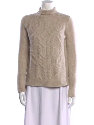 Pre-owned Veronica Beard Wool Turtleneck Sweater In Neutral