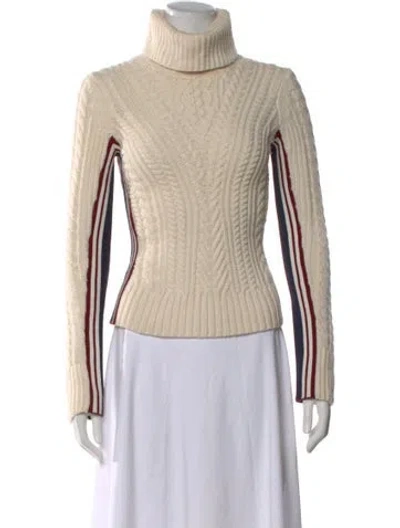 Pre-owned Veronica Beard Wool Turtleneck Sweater In Neutral