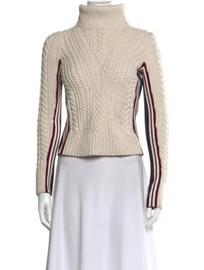 Pre-owned Veronica Beard Wool Turtleneck Sweater In Neutral