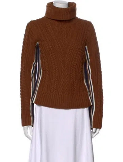 Pre-owned Veronica Beard Wool Turtleneck Sweater In Neutral