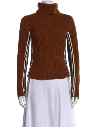 Pre-owned Veronica Beard Wool Turtleneck Sweater In Neutrals