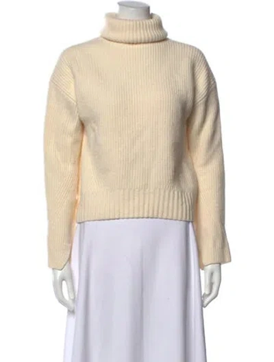 Pre-owned Veronica Beard Wool Turtleneck Sweater In Neutrals
