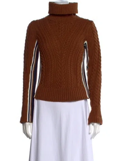Pre-owned Veronica Beard Wool Turtleneck Sweater In Neutrals