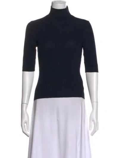 Pre-owned Veronica Beard Wool Turtleneck Sweater W/ Tags In Blue