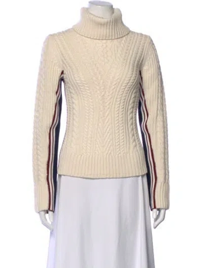 Pre-owned Veronica Beard Wool Turtleneck Sweater W/ Tags In Neutral