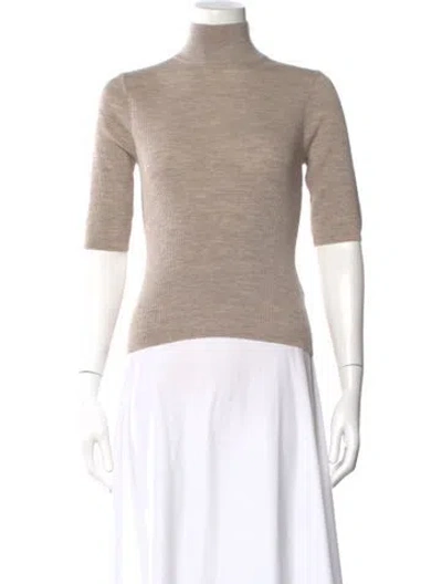 Pre-owned Veronica Beard Wool Turtleneck Sweater W/ Tags In Neutral