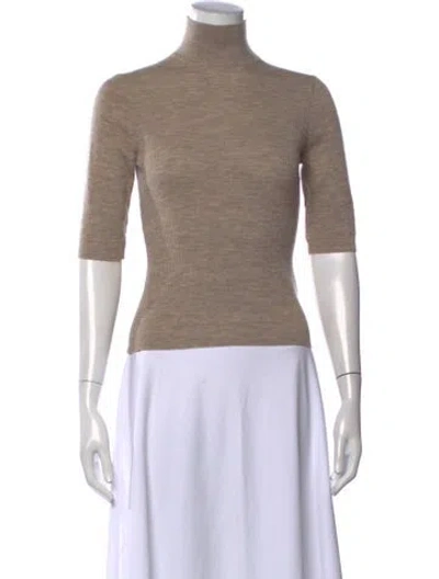 Pre-owned Veronica Beard Wool Turtleneck Sweater W/ Tags In Neutrals