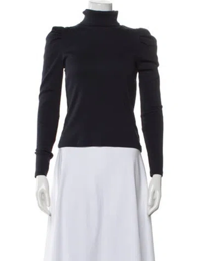 Pre-owned Veronica Beard Wool Turtleneck Top In Blue