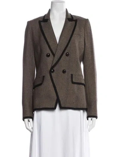 Pre-owned Veronica Beard Wool Tweed Pattern Blazer In Multi