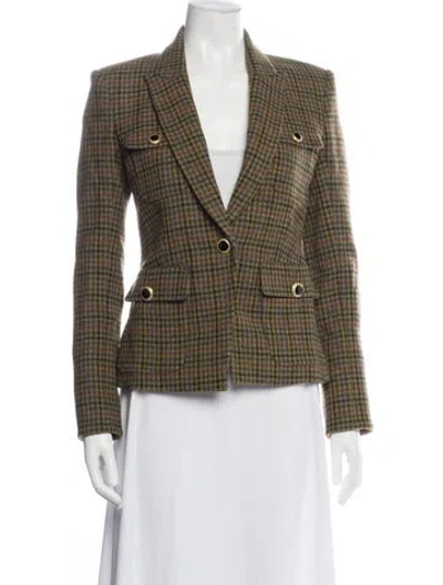 Pre-owned Veronica Beard Wool Tweed Pattern Coat In Multicolor