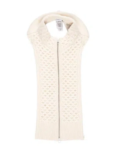 Pre-owned Veronica Beard Wool Tweed Pattern Dickey In Neutrals
