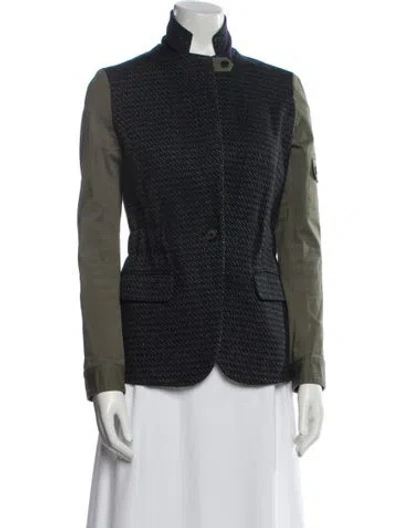 Pre-owned Veronica Beard Wool Tweed Pattern Vest In Blue