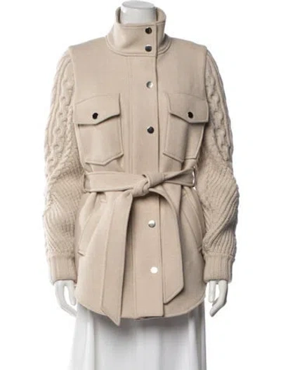 Pre-owned Veronica Beard Wool Utility Jacket In Neutral