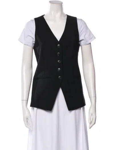 Pre-owned Veronica Beard Wool Vest In Black