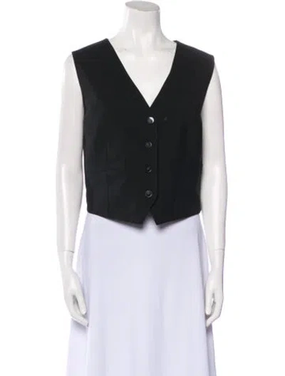 Pre-owned Veronica Beard Wool Vest In Black
