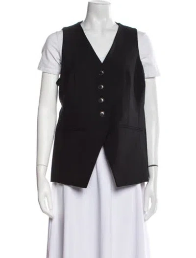 Pre-owned Veronica Beard Wool Vest In Black