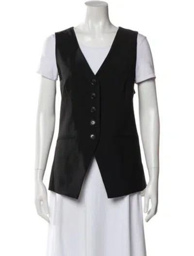 Pre-owned Veronica Beard Wool Vest In Black