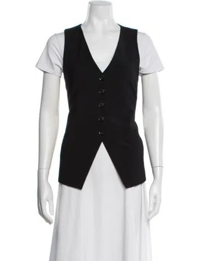 Pre-owned Veronica Beard Wool Vest In Black