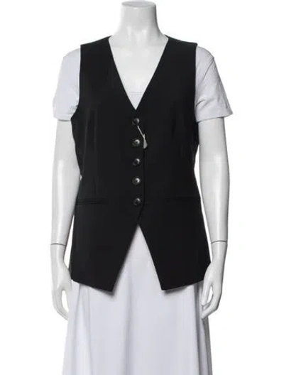 Pre-owned Veronica Beard Wool Vest In Black