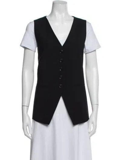 Pre-owned Veronica Beard Wool Vest In Black