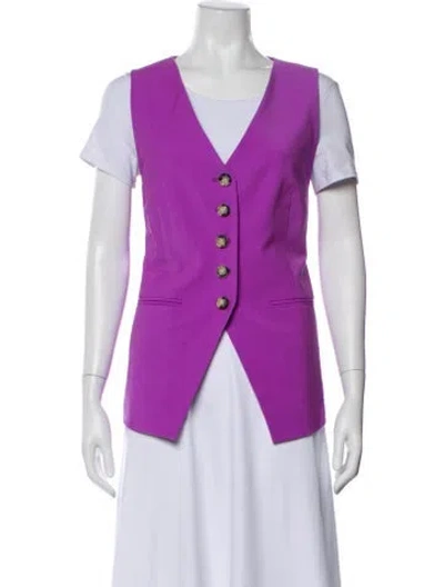Pre-owned Veronica Beard Wool Vest W/ Tags In Purple
