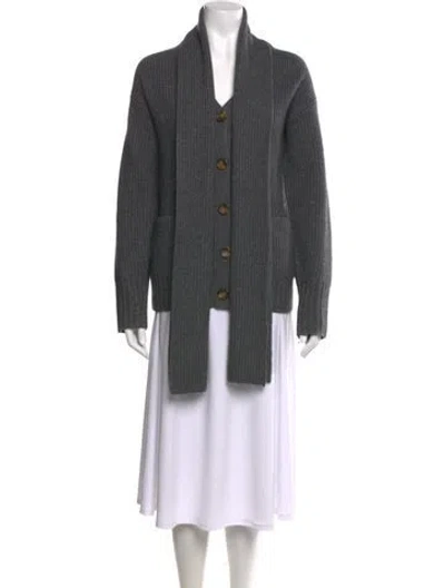 Pre-owned Veronica Beard Wool V-neck Sweater In Gray