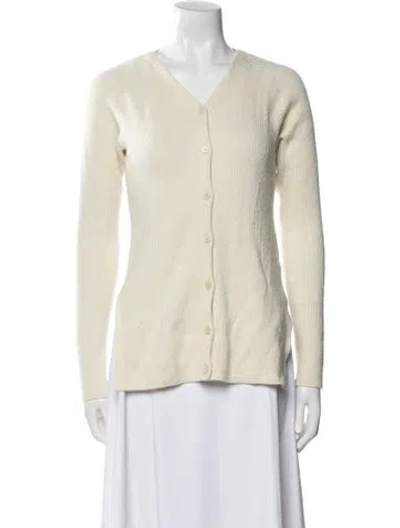 Pre-owned Veronica Beard Wool V-neck Sweater In Neutral